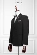372 Bộ Vest đen 6 nút cổ vengoc #2
